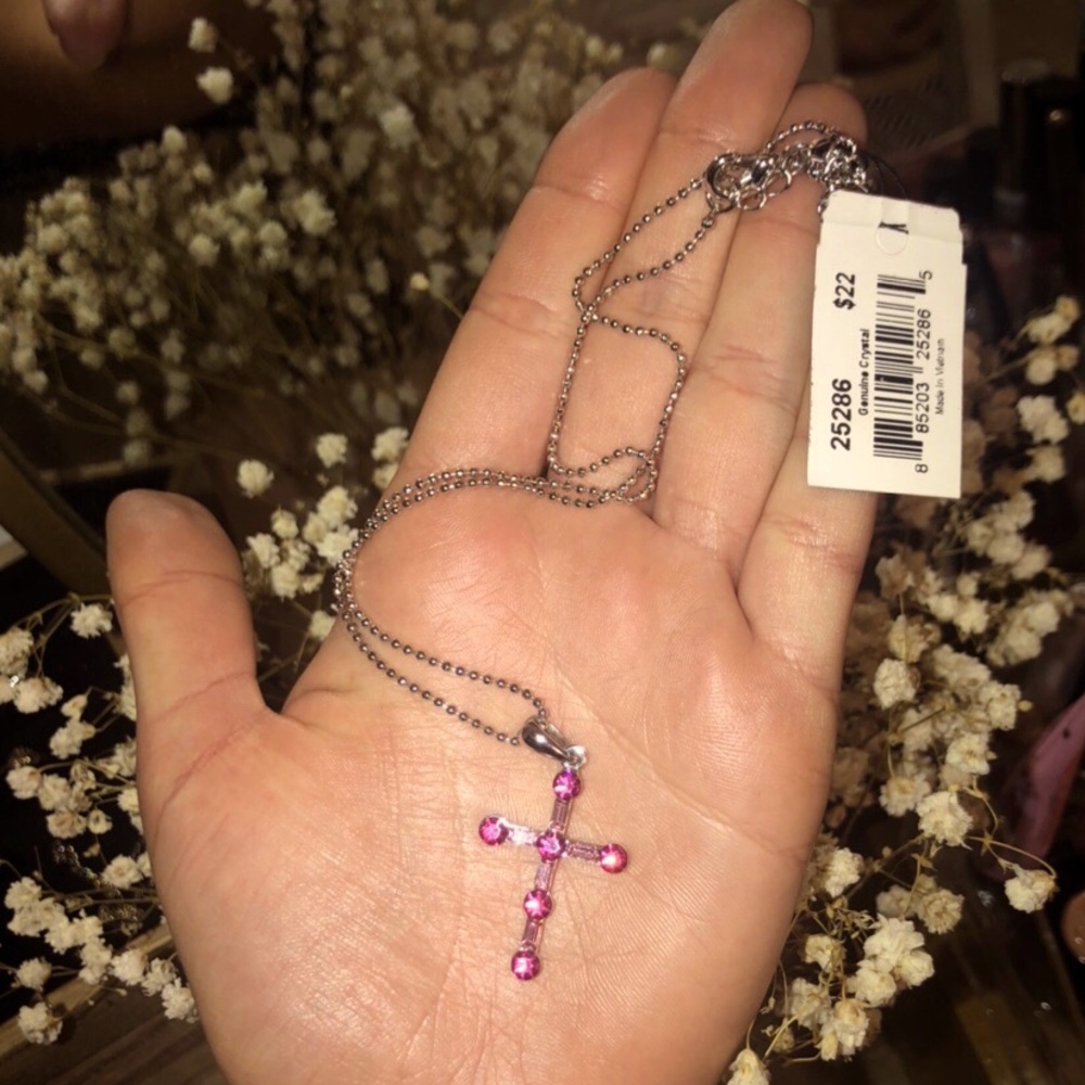 Diamond cross necklace